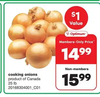 Wholesale Club Cooking onions, 25 lb offer