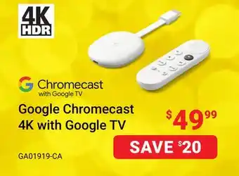 Visions Electronics Google chromecast 4k with google tv offer
