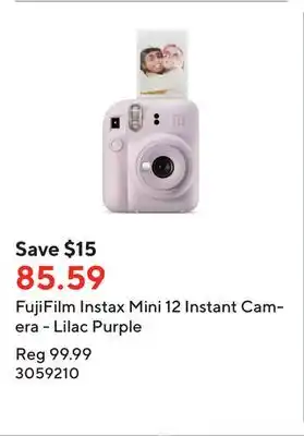 Staples Fujifilm instax mini 12 instant camera - lilac purple offer