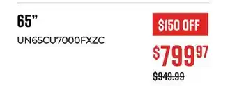 Canex 65 4k smart tv cu7000 series offer