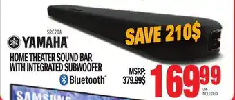Centre Hi-Fi Yamaha home theater sound bar with integrated subwoofer offer