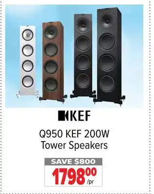 2001 Audio Video Kef 200w tower speakers offer