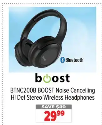 2001 Audio Video Boost noise cancelling hi def stereo wireless headphones offer
