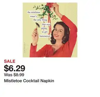 Terra Green Houses Mistletoe cocktail napkin offer