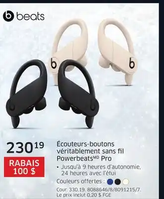 The Source Beats écouteurs-boutons véritablement sans fil powerbeats pro offer