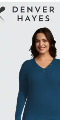 L'équipeur Women's waffle henley sweater offer