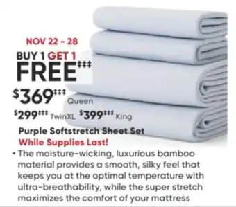 Dormez Vous Purple softstretch sheet set offer