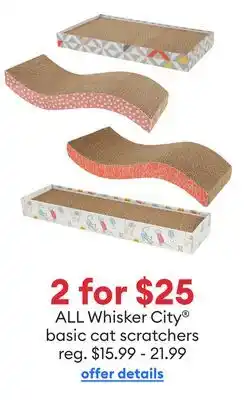 Petsmart All whisker city basic cat scratchers offer