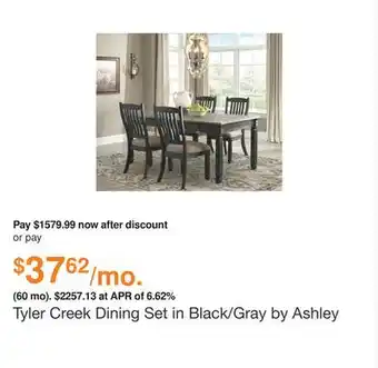 Ashley Furniture Tyler creek dining set in black/gray by ashley offer