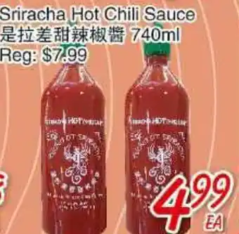 Foody Mart Sriracha hot chili sauce offer