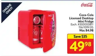 Walmart Coca-cola licensed desktop mini fridge offer