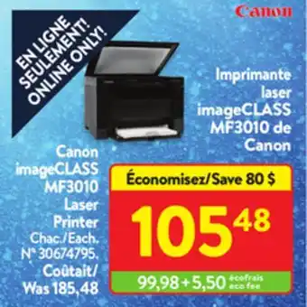 Walmart Canon imageclass mf3010 laser printer offer