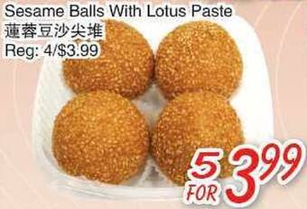 Foody Mart Sesame balls with lotus pasta offer