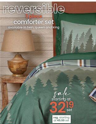 Fabricville Reversible 3 piece comforter set offer