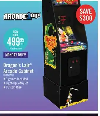 The Brick Arcade1up dragons lair arcade cabinet with riser offer
