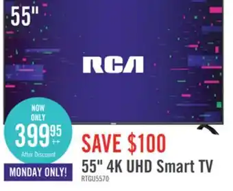 The Brick Rca 55 4k hdr smart google tv offer
