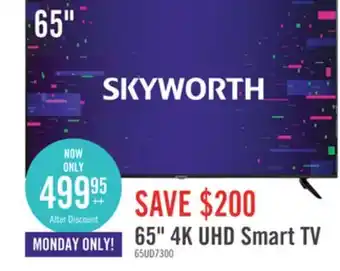 The Brick Skyworth 65 4k uhd smart google tv offer