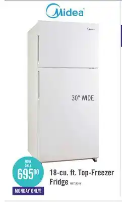 The Brick Midea 18 cu. ft. top-freezer refrigerator - mrt18s4aww offer