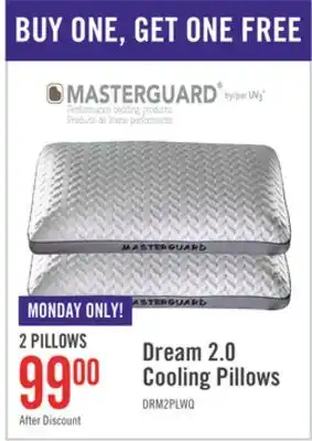 The Brick Masterguard dream 2.0 cooling queen pillow offer