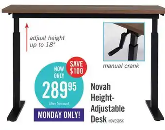 The Brick Novah height-adjustable desk offer