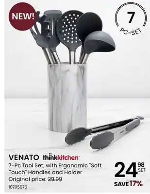 Stokes Venato 7-pc tool set, with ergonomic soft touch handles and holder offer