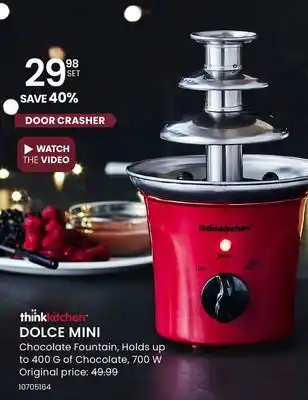 Stokes Dolce mini chocolate fountain, holds up to 400 g of chocolate, 700 w offer