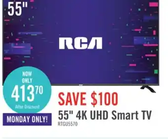 The Brick Rca 55 4k hdr smart google tv offer