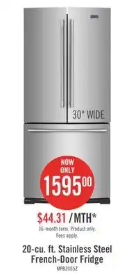 The Brick Maytag 20 cu. ft. french-door refrigerator mfb2055frz offer