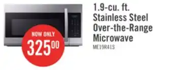 The Brick Samsung 1.9 cu. ft. over-the-range microwave - me19r7041fs/ac offer