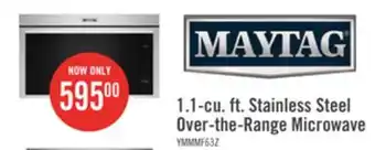 The Brick Maytag 1.1 cu. ft. over-the-range flush-mount microwave - ymmmf6030pz offer