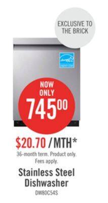 The Brick Samsung top-control smart dishwasher with stormwash - dw80cg5420sraa offer
