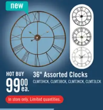 The Brick 36 assorted clocks offer
