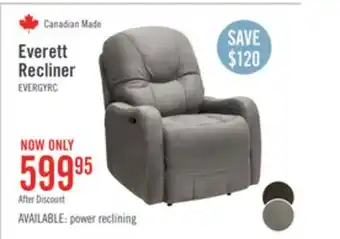 The Brick Everett recliner - grey offer