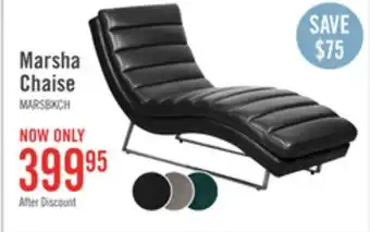 The Brick Marsha leather-look fabric chaise - black offer