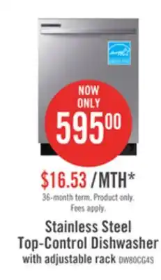 The Brick Samsung 24 top-control dishwasher with adjustable rack - dw80cg4021sraa offer