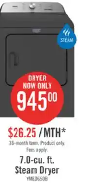 The Brick Maytag 7 cu. ft. pet pro electric dryer - ymed6500mbk offer