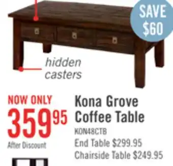 The Brick Kona grove coffee table - dark coffee bean offer