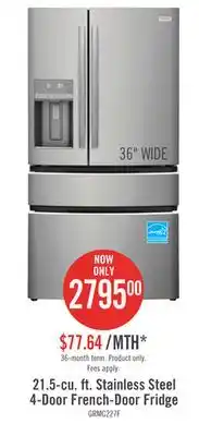 The Brick Frigidaire gallery 21.5 cu. ft. 4-door french-door refrigerator - grmc2273cf offer