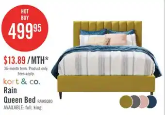 The Brick Rain queen platform bed - green offer