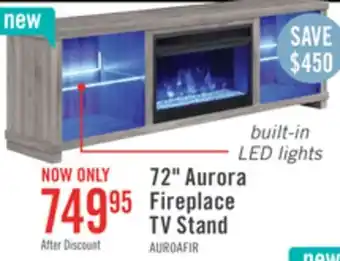The Brick Aurora 72 electric fireplace tv stand offer