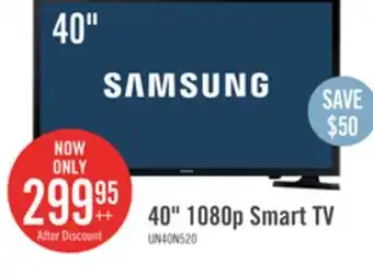 The Brick Samsung 40 led 1080p smart hdtv offer