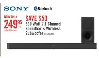 The Brick Sony 2.1-channel 330 w soundbar with wireless subwoofer - 4a1356 offer