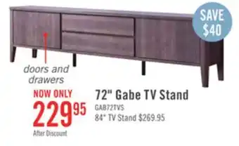 The Brick Gabe 72 tv stand offer