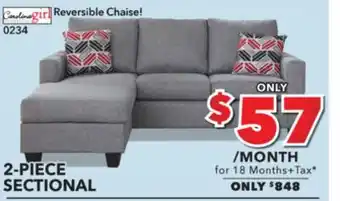 Surplus Furniture Maui steele 2pc sectional offer