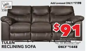 Surplus Furniture Boxberg teak reclining sofa offer