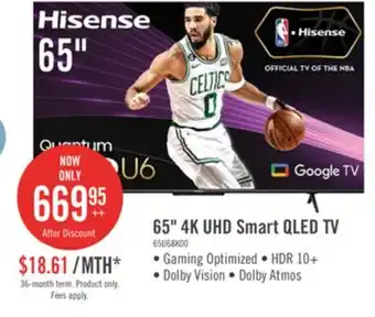 The Brick Hisense 65 4k uled quantum dot google tv offer
