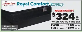 Surplus Furniture Sunrise queen mattress set offer