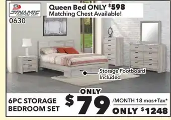 Surplus Furniture Aurora oak 6-piece storage bedroom set offer