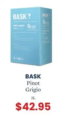 Wine Rack Bask pinot grigio offer