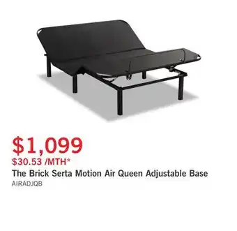 The Brick Serta motion air queen adjustable base offer
